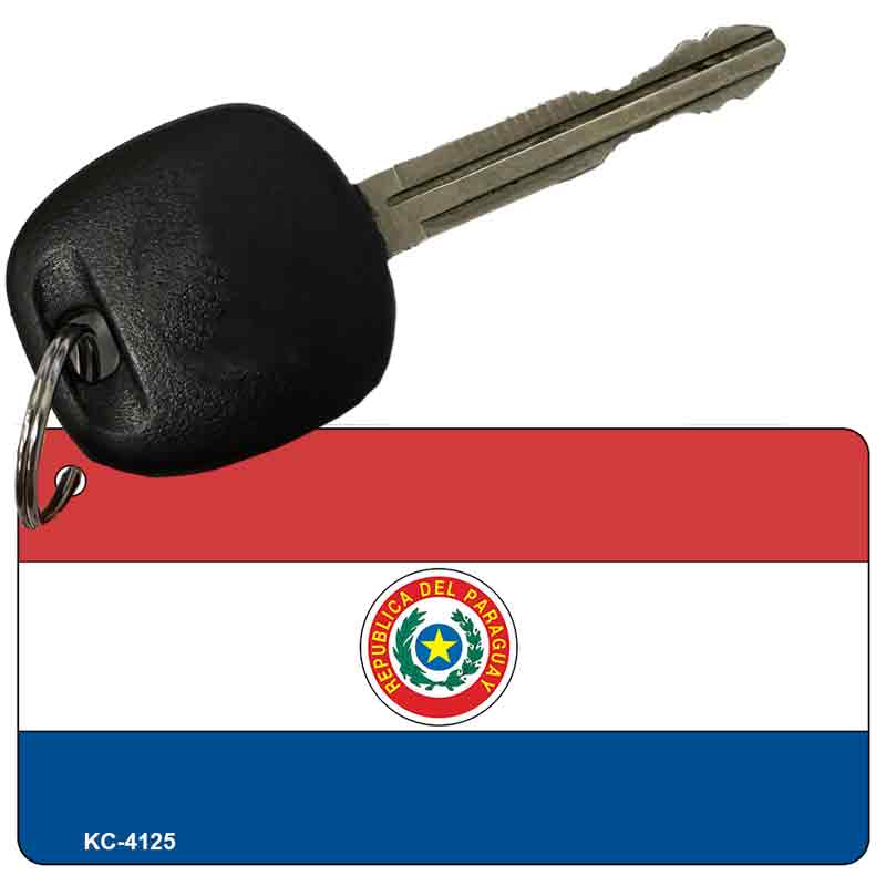 Paraguay-OBV Flag Novelty Aluminum Key Chain KC-4125