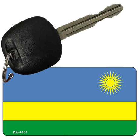 Rwanda Flag Novelty Aluminum Key Chain KC-4131