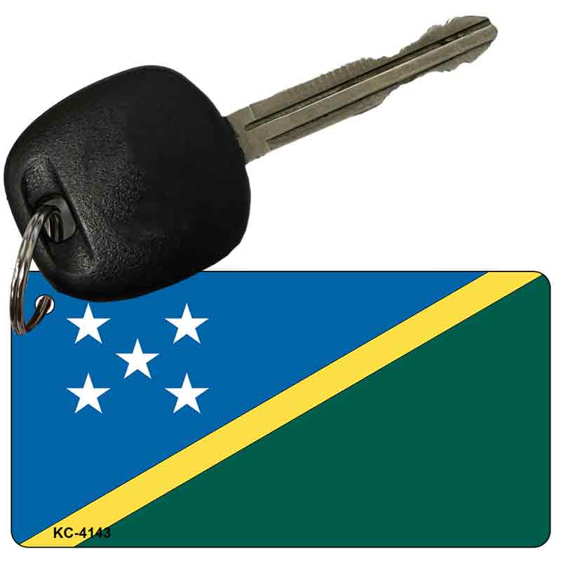 Solomon Islands Flag Novelty Aluminum Key Chain KC-4143