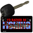 Rather Be Fishing Novelty Aluminum Key Chain KC-415