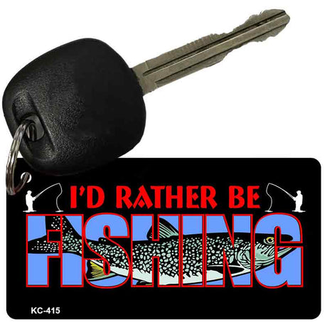 Rather Be Fishing Novelty Aluminum Key Chain KC-415