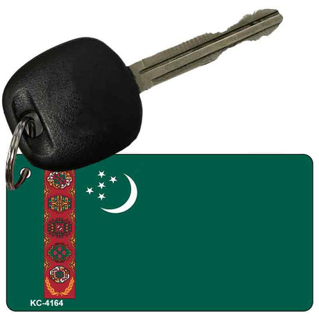 Turkmenistan Flag Novelty Aluminum Key Chain KC-4164