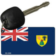 Turks & Caicos Flag Novelty Aluminum Key Chain KC-4165