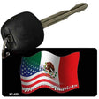 Mexico American Flag Novelty Aluminum Key Chain KC-4201