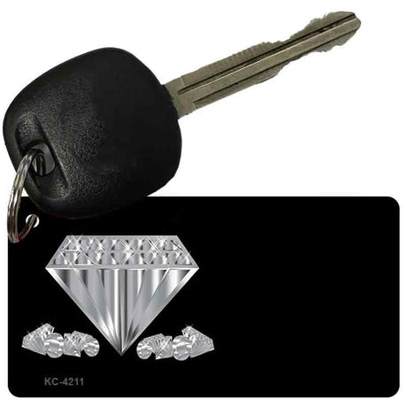 Diamonds Offset Novelty Metal Key Chain