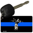 Thin Blue Line Police Swat Novelty Aluminum Key Chain KC-4216