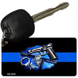 Thin Blue Line Badge Novelty Aluminum Key Chain KC-4218