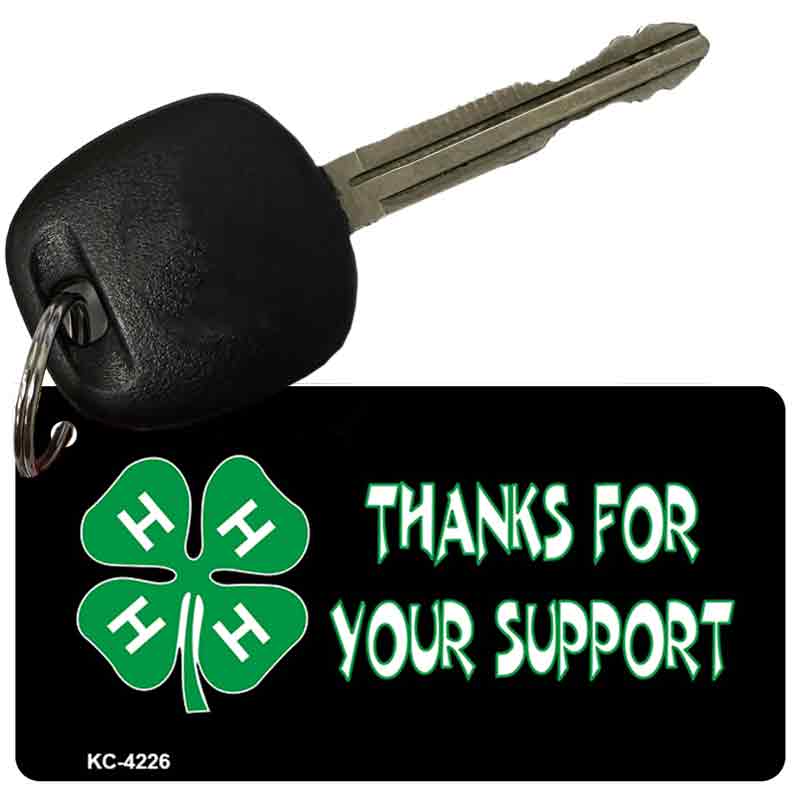 Thanks For Your Support 4-H Novelty Metal Key Chain KC-4226