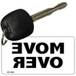 Move Over Novelty Aluminum Key Chain KC-424