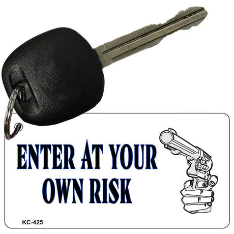 Enter At Own Risk Novelty Aluminum Key Chain KC-425