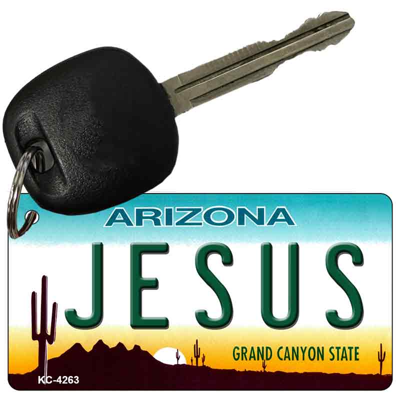 Jesus Arizona State License Plate Tag Key Chain KC-4263