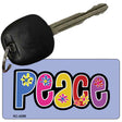 Peace And Flowers Novelty Metal Key Chain KC-4288