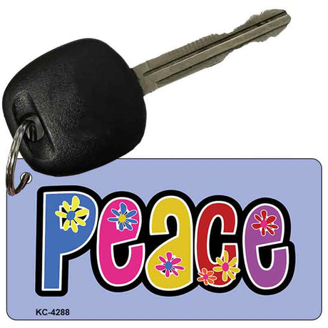 Peace And Flowers Novelty Metal Key Chain KC-4288