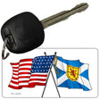 Scotland USA Crossed Flag Novelty Aluminum Key Chain KC-4290