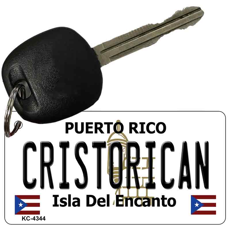 Cristorican Puerto Rico Flag Novelty Aluminum Key Chain KC-4344