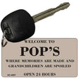 Welcome To Pops Novelty Aluminum Key Chain KC-4457