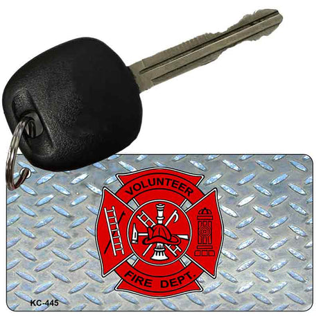 Volunteer Fire Diamond Novelty Aluminum Key Chain KC-445