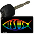 Jesus Fish Rainbow Design Novelty Aluminum Key Chain KC-4664