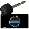 Thin Blue Line Bullet Hole Novelty Aluminum Key Chain KC-4665