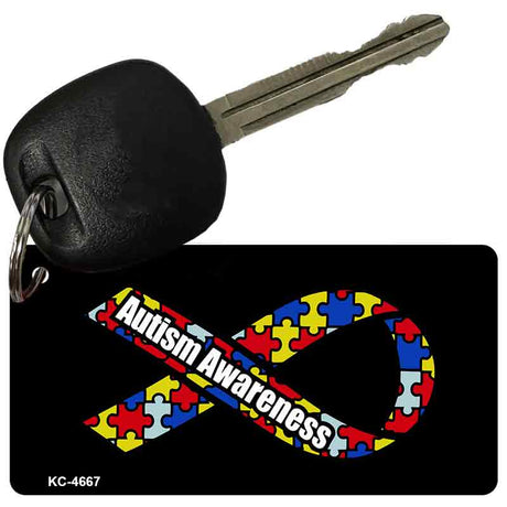 Autism Ribbon Novelty Aluminum Key Chain KC-4667