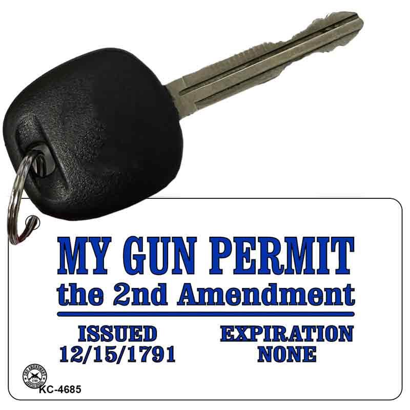 My Gun Permit Novelty Aluminum Key Chain KC-4685