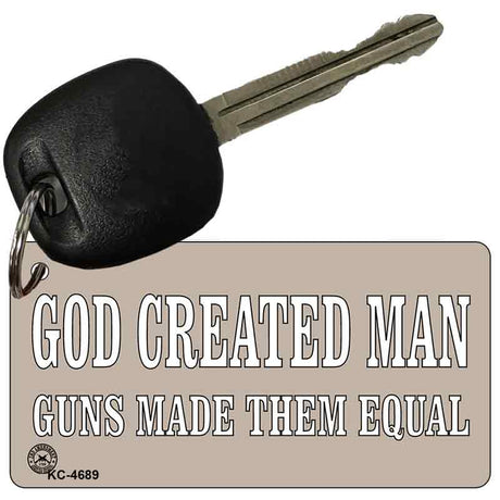 God Created Man Novelty Aluminum Key Chain KC-4689