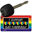 Gay Marriage Rainbow Designs Novelty Aluminum Key Chain KC-4715