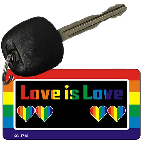 Love Is Love Rainbow Designs Novelty Aluminum Key Chain KC-4718