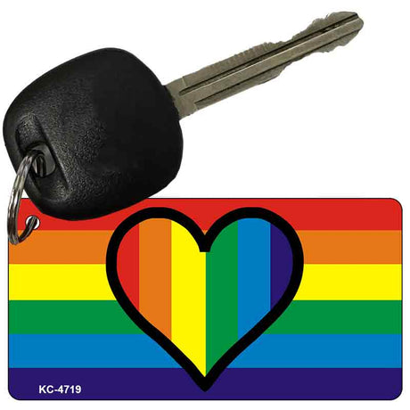 Heart Rainbow Designs Novelty Aluminum Key Chain KC-4719