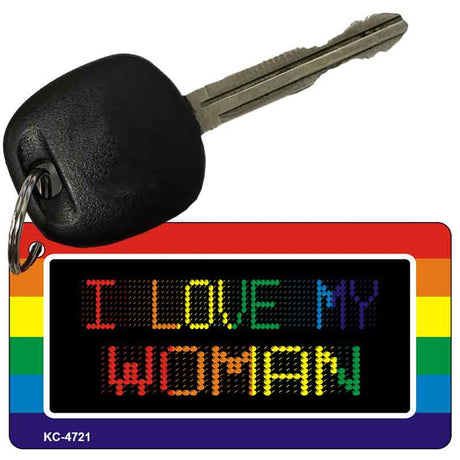 Love My Woman Rainbow Designs Novelty Aluminum Key Chain KC-4721