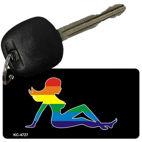 Mudflap Lady Rainbow Designs Novelty Aluminum Key Chain KC-4727