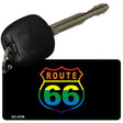 Route 66 Rainbow Novelty Metal License Plate Tag KC-4728