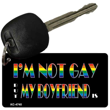 My Boyfriend Is Rainbow Design Novelty Aluminum Key Chain KC-4740