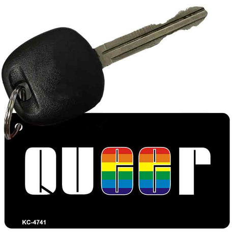 Queer Rainbow Design Novelty Aluminum Key Chain KC-4741