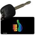 Thumbs Up Rainbow Design Novelty Aluminum Key Chain KC-4746