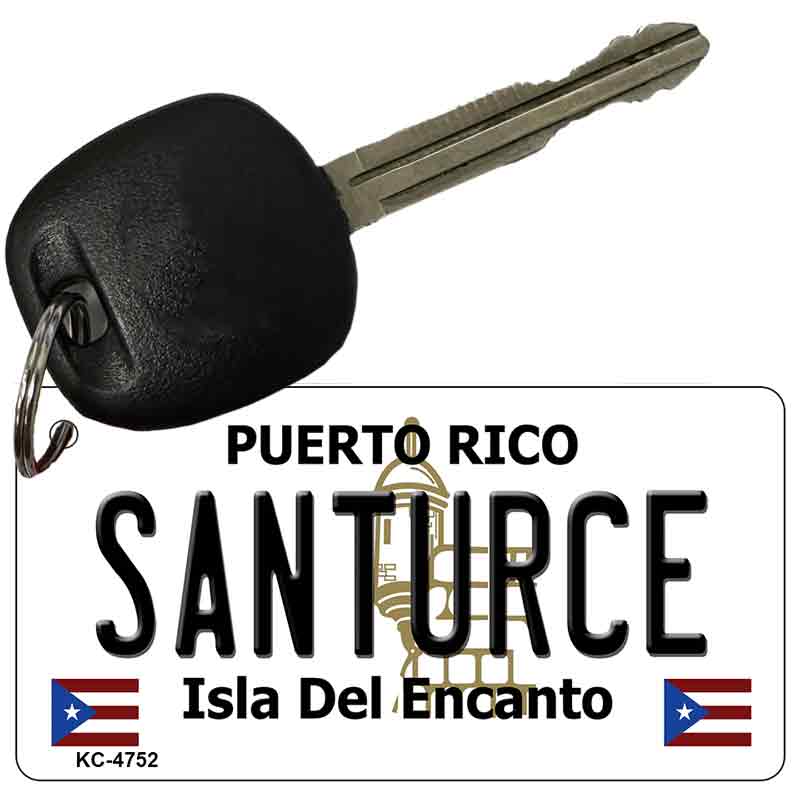 Santurce Puerto Rico Flag Novelty Aluminum Key Chain KC-4752