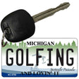 Golfing Michigan State License Plate Tag Novelty Key Chain KC-4755