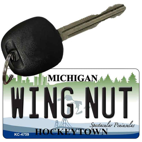 Wing Nut Michigan State License Plate Tag Novelty Key Chain KC-4759