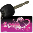 Love Heart And Flowers Novelty Metal Key Chain KC-4775