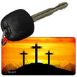 3 Crosses Novelty Aluminum Key Chain KC-4777