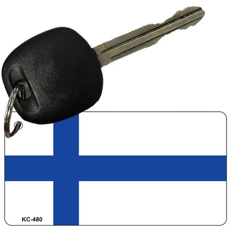 Finland Flag Novelty Aluminum Key Chain KC-480