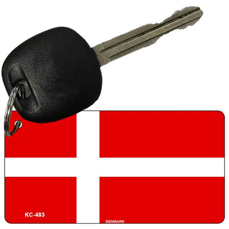 Denmark Flag Novelty Aluminum Key Chain KC-483