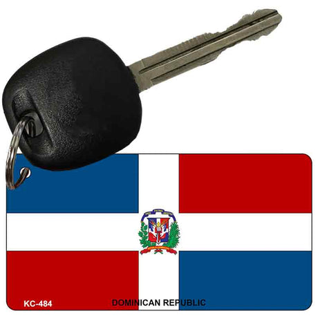 Dominican Rep Flag Novelty Aluminum Key Chain KC-484