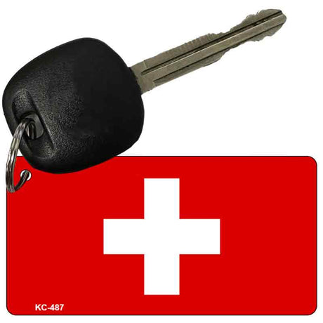 Switzerland Flag Novelty Aluminum Key Chain KC-487