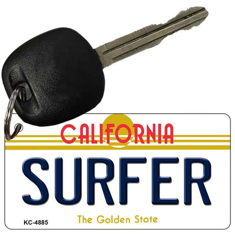 Surfer California State License Plate Tag Key Chain KC-4885