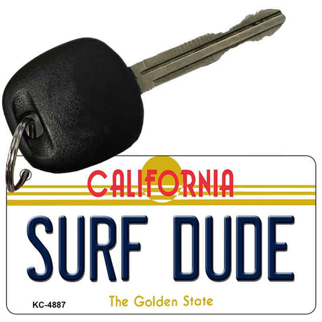 Surf Dude California State License Plate Tag Key Chain KC-4887