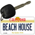 Beach House California State License Plate Tag Key Chain KC-4890