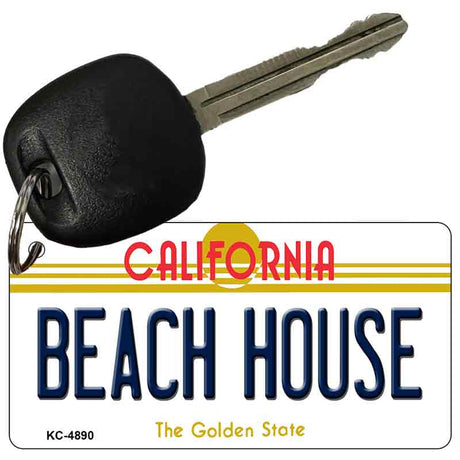 Beach House California State License Plate Tag Key Chain KC-4890