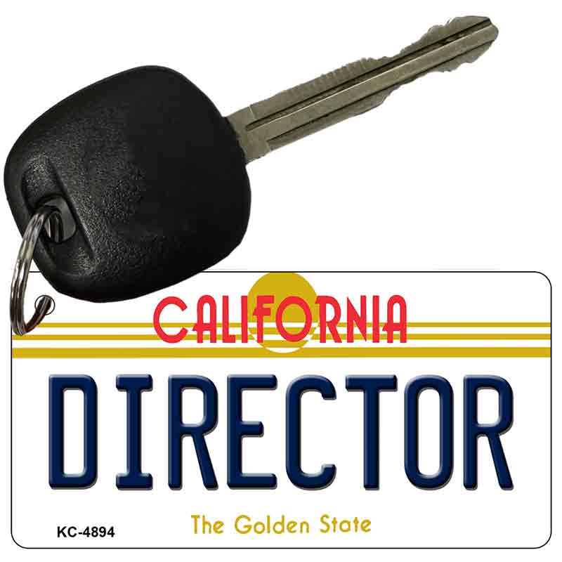 Director California State License Plate Tag Key Chain KC-4894