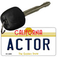 Actor California State License Plate Tag Key Chain KC-4899